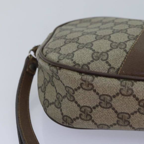 GUCCI GG Supreme Web Sherry Line Clutch Bag PVC Beige Red 89 01 034 Auth ti2044 - Picture 10 of 16